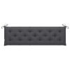 Garden Bench Cushion Anthracite 70.9x19.7"x2.8" Fabric"