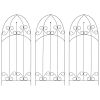 Plant Climbing Racks 3 pcs Black 15.7"x39.4" Iron