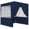 Professional Party Tent with Side Walls 6.6'x6.6' Blue 90 g/m2