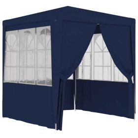 Professional Party Tent with Side Walls 6.6'x6.6' Blue 90 g/m2