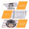 Outdoor Patio Pyramid Propane Space Heater,46000 BTU,Portable Flame Heater,With Wheels,Stainless Steel Color