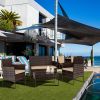 2pcs Arm Chairs 1pc Love Seat & Tempered Glass Coffee Table Rattan Sofa Set Brown Gradient-dk