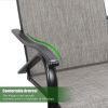 MEOOEM Patio C Spring Dining Chairs set of 2 Outdoor Textilene Metal Chairs Weather Resistant Modern Furniture for Garden Backyard