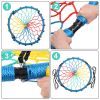 40 Inch Spider Web Round Rope Swing with Adjustable Ropes and 2 Carabiners XH