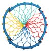 40 Inch Spider Web Round Rope Swing with Adjustable Ropes and 2 Carabiners XH