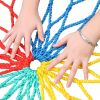 40 Inch Spider Web Round Rope Swing with Adjustable Ropes and 2 Carabiners XH