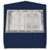 Professional Party Tent with Side Walls 6.6'x6.6' Blue 90 g/m2