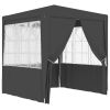 Professional Party Tent with Side Walls 6.6'x6.6' Anthracite 90 g/mÃ‚Â²