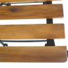 Folding Patio Chairs 2 pcs Steel and Solid Wood Acacia
