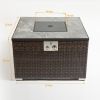 32in Square Fire Table with Ceramic Tile Tabletop 40000BTU Outdoor Fire Pit Table