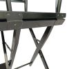 Casual Home Director's Chair , Black Frame/Black Canvas , Suitable for adults, foldable style,  2pcs/set populus