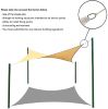 8' x 12' Sun Shade Sail Rectangle Canopy, UV Block Awning Durable for Outdoor Patio Carport Garden Backyard Balcony, Blue