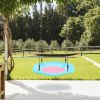 40 Inch Hexagon Swing, Textilene Swing with  2 Carabiners & Adjustable Rope(Pink & Blue)