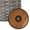 Patio Storage Box Light Gray 17.9"x25.6"x24" Poly Rattan