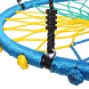 40 Inch Spider Web Round Rope Swing with Adjustable Ropes and 2 Carabiners XH