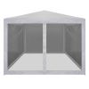 Party Tent with 4 Mesh Sidewalls 157.5"x118.1"