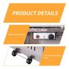 Outdoor Patio Pyramid Propane Space Heater,46000 BTU,Portable Flame Heater,With Wheels,Stainless Steel Color