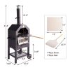Outdoor pizza oven with wheels