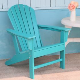 Patio Chairs Weather Resistant Outdoor Chairs for Lawn, Deck, Backyard, Garden, Fire Pit, Plastic Outdoor (Color: Blue)
