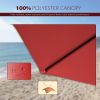 15 FT Outdoor Umbrella Double-Sided Patio Market Umbrella with Base, Crank, 100% Polyester Canopy