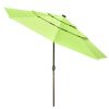 11Ft 3-Tiers 40LEDS Patio Umbrella Fruit Green