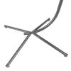 Outdoor Furniture, PE Rattan Hanging Swing Chair With Stand, Water-resistant Cushion