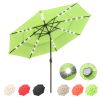 11Ft 3-Tiers 40LEDS Patio Umbrella Fruit Green