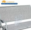 2 Person Swing Glider Chair Patio Swing Bench with Cup Holder Garden Rocking Seat for Outdoor Patio,Backyard,Deck Swimming Pool