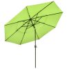 11Ft 3-Tiers 40LEDS Patio Umbrella Fruit Green