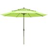 11Ft 3-Tiers 40LEDS Patio Umbrella Fruit Green
